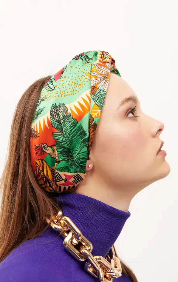 Bandeau Headband Wild Turbania Zoulou Vert