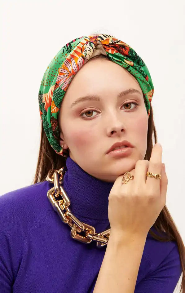 Bandeau Headband Wild Turbania Zoulou Vert