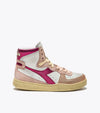 Baskets Diadora Mi Metal Pigskin Used Wn Rose Cornouille Clair