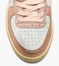 Baskets Diadora Mi Metal Pigskin Used Wn Rose Cornouille Clair