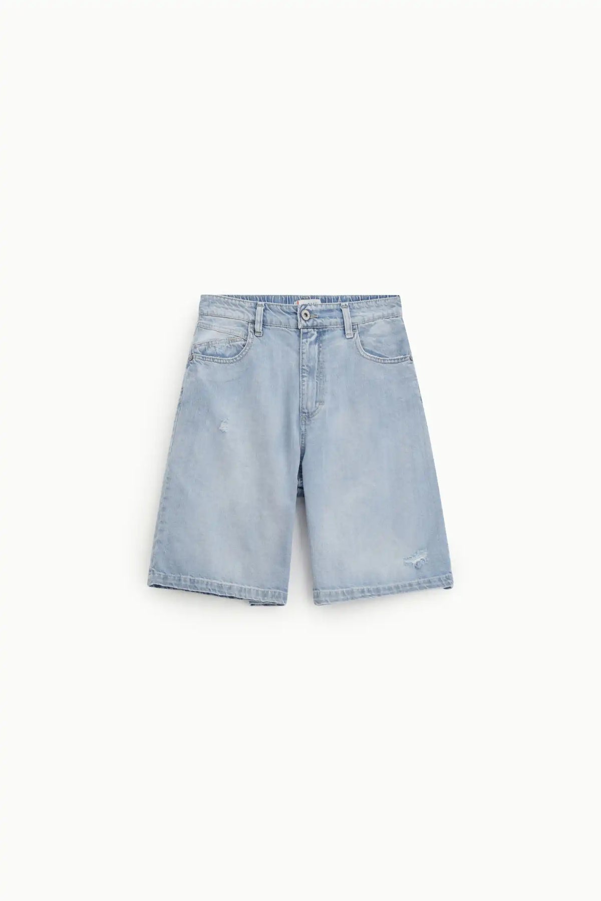 Bermuda Please longueur genoux Blu Denim