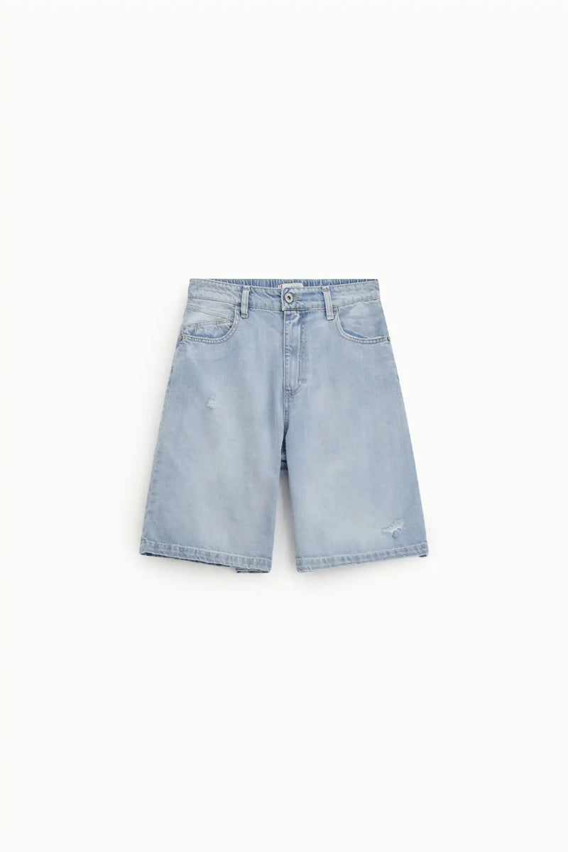 Bermuda Please longueur genoux Blu Denim