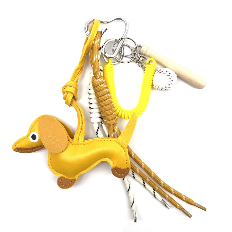 Bijou/Grigri de sac Teckel Jaune