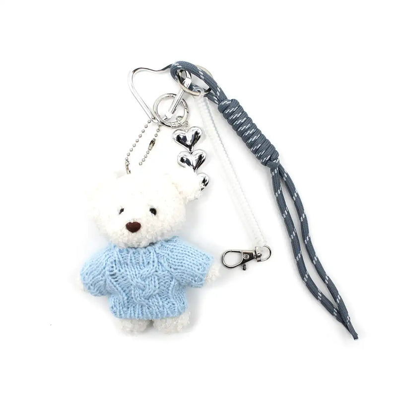 Bijou/Grigri de sac Ourson Bleu Ciel