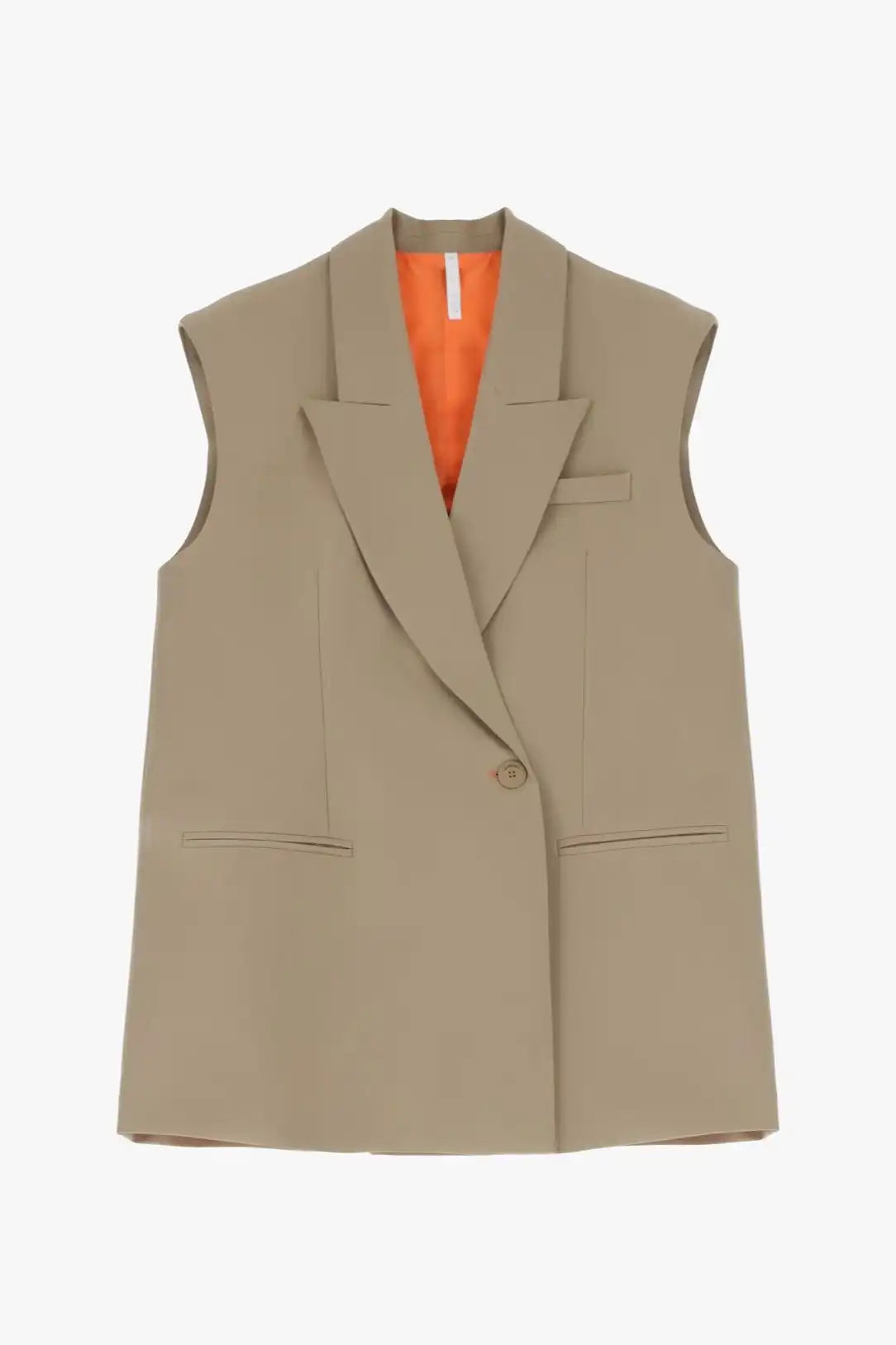Gilet Imperial un bouton Cammello