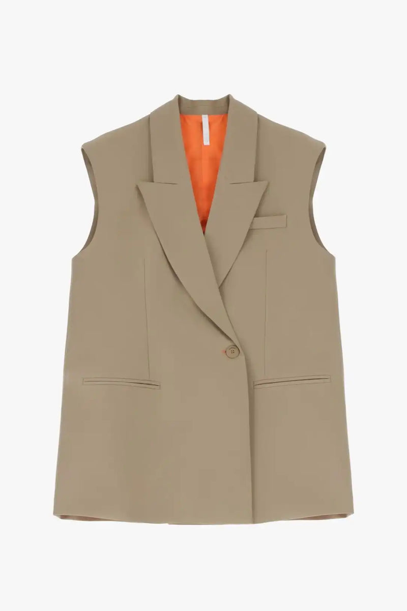 Gilet Imperial un bouton Cammello