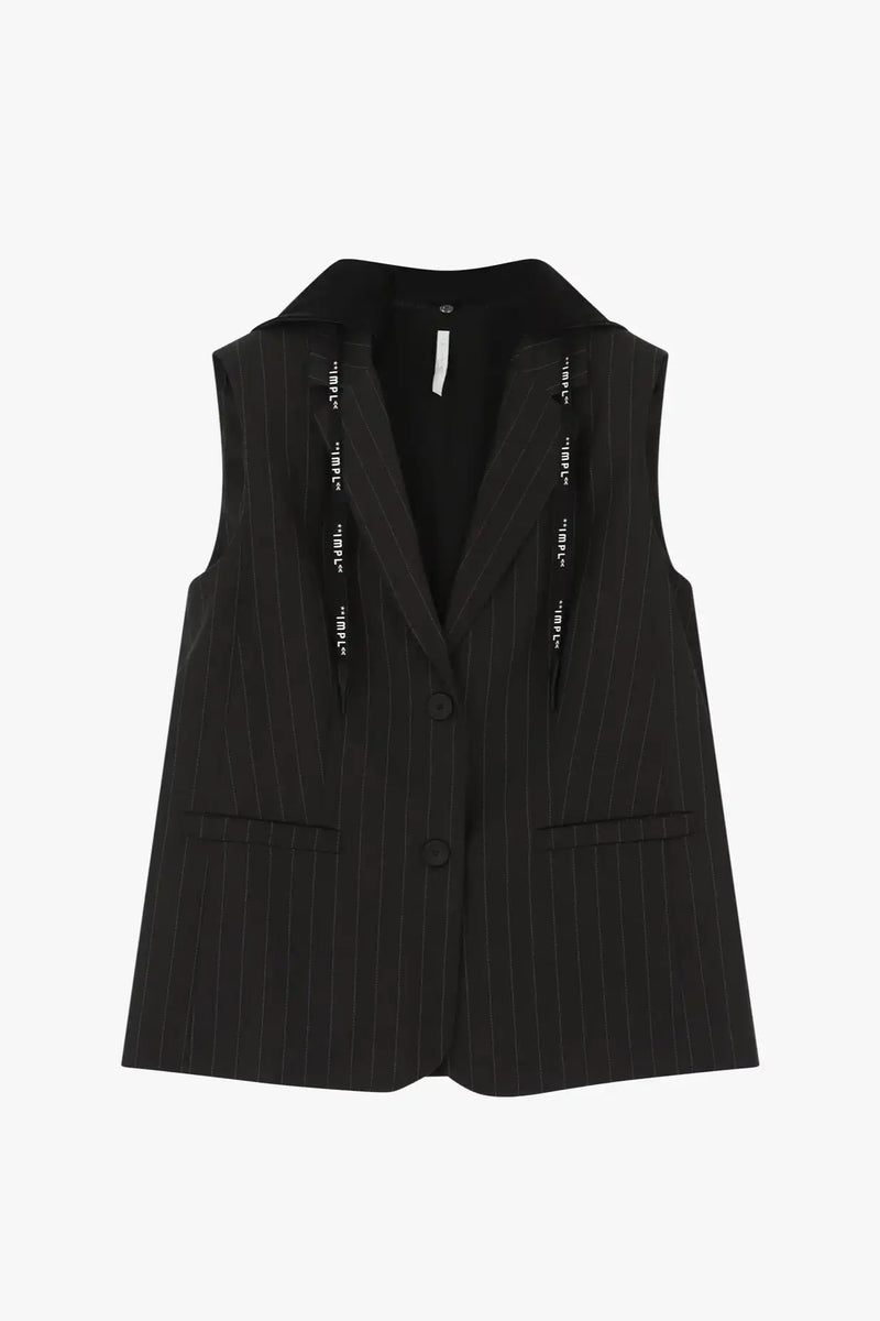 Gilet Imperial Rayures Grigio Scuro