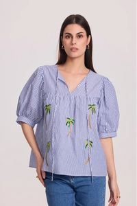 Blouse Santorin à broderies
