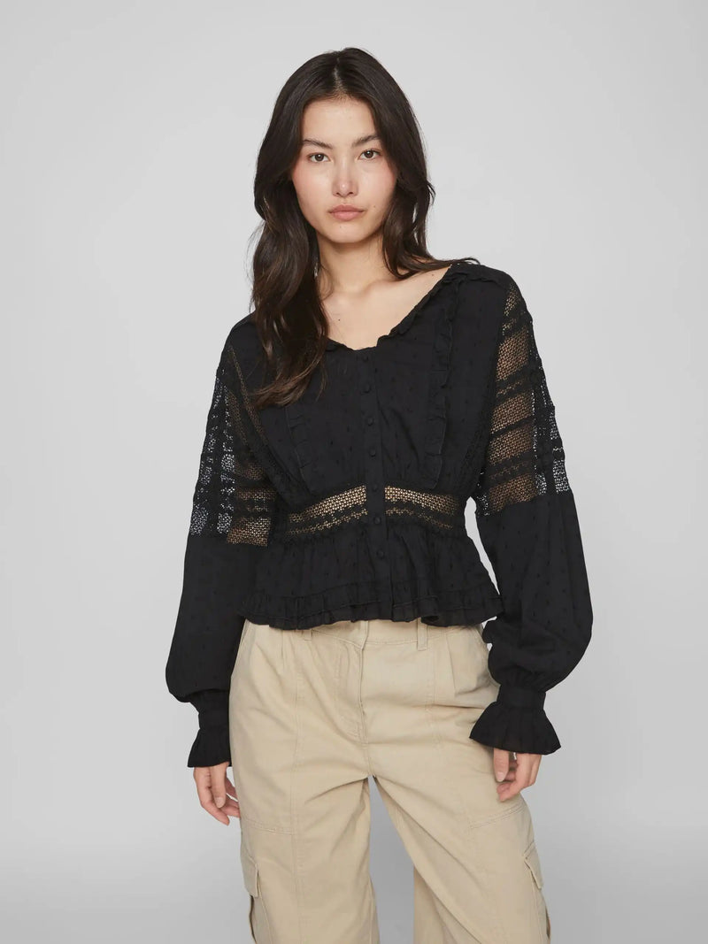 Blouse dentelle rouge deals
