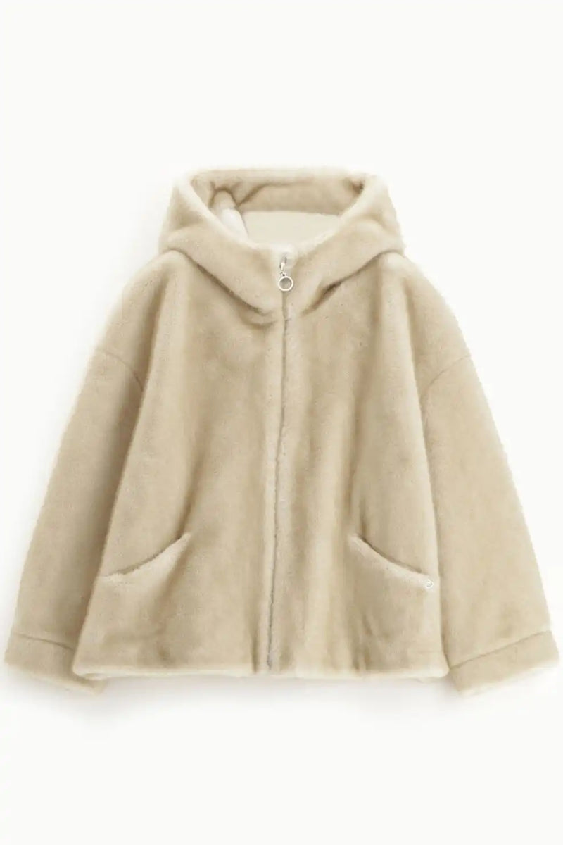 Manteau Please Fausse fourrure Beige