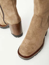 Bottes Ovyé à talons Taupe