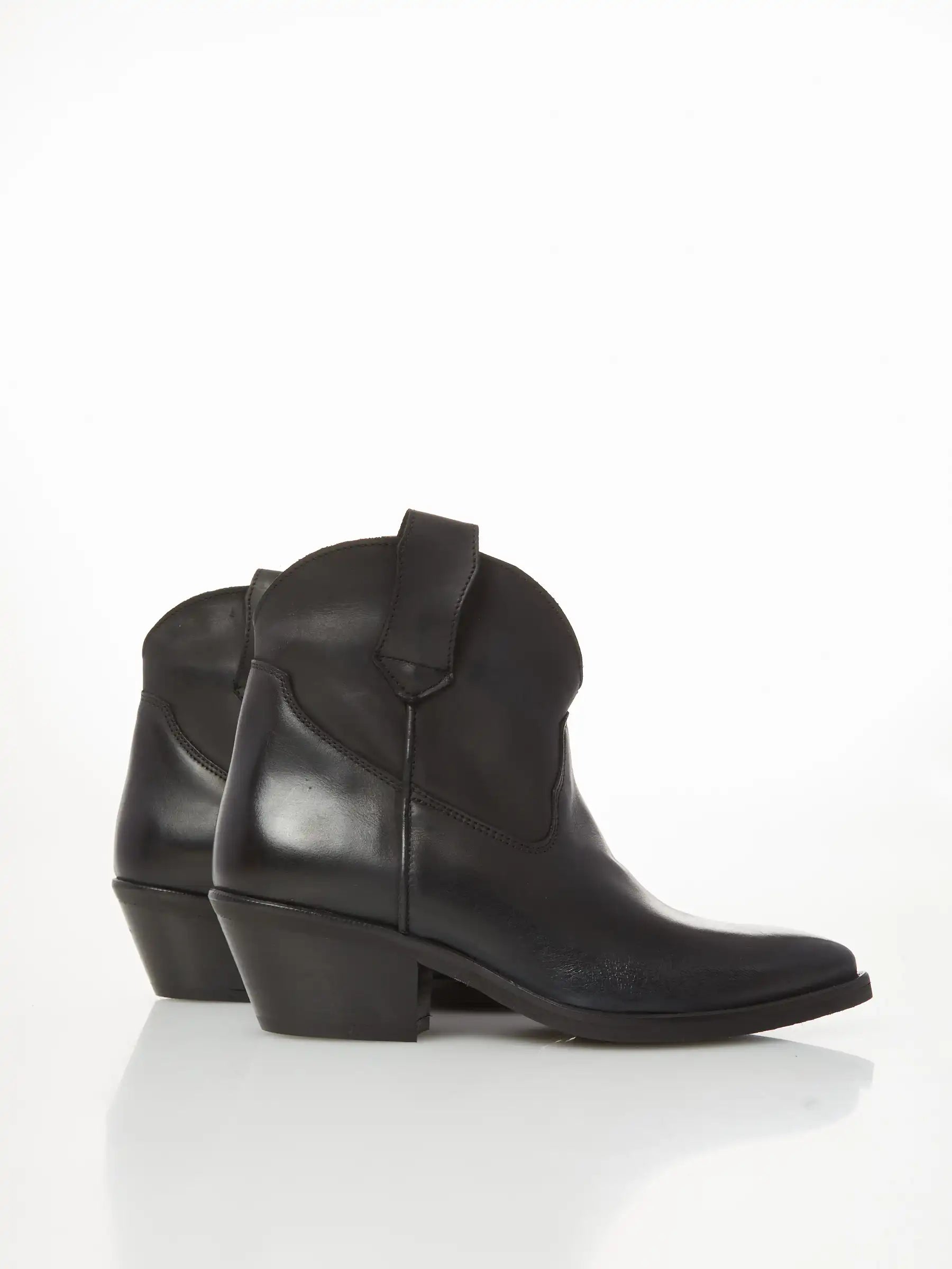 Bottines Santiags OVYE Cowboy Cuir Noir Livraison gratuite Boutique Access Nykita