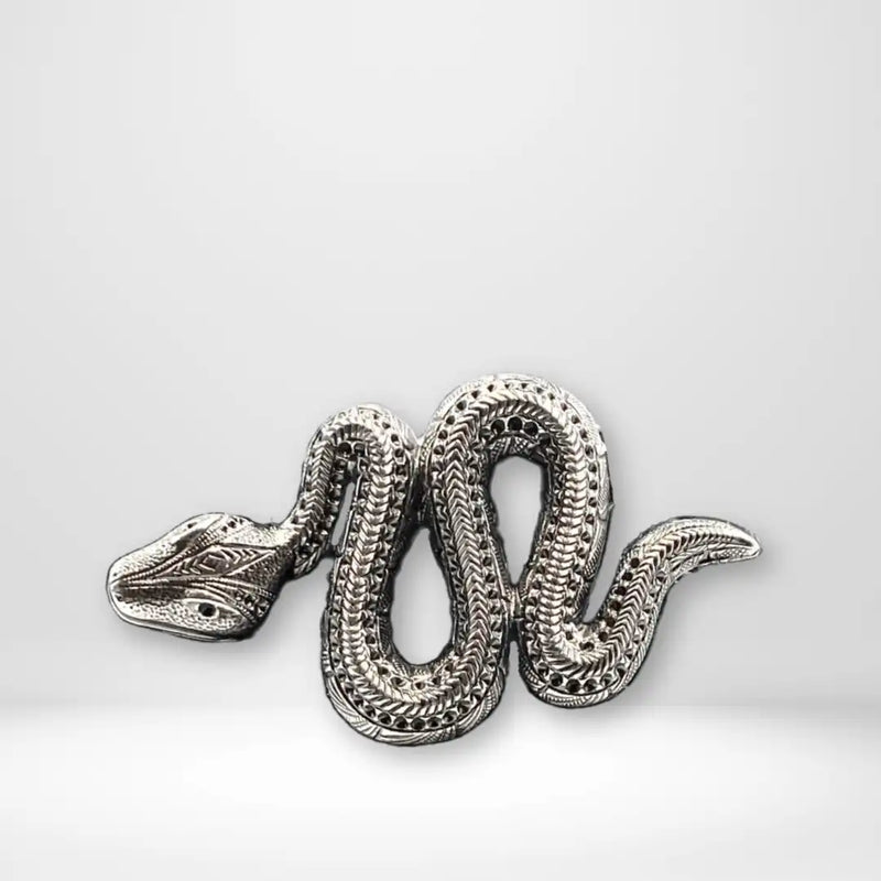 Boucle Yolète Python Silver