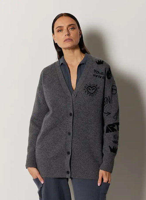 Cardigan Notshy Graphity Charbon/Noir