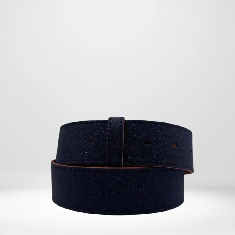 Ceinture Yolète Cuir Glity "Paillettes" Blue