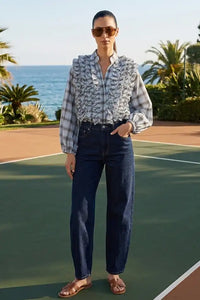 Chemise à carreaux Dixie Azzurro