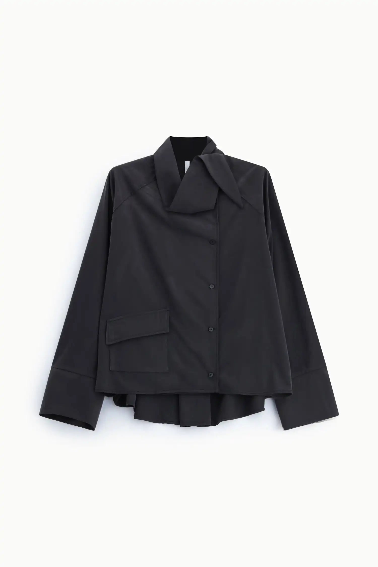 Chemise asymétrique Imperial col foulard Nero