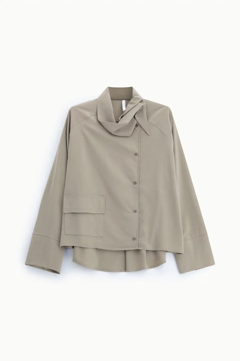 Chemise asymétrique Imperial col foulard Terra