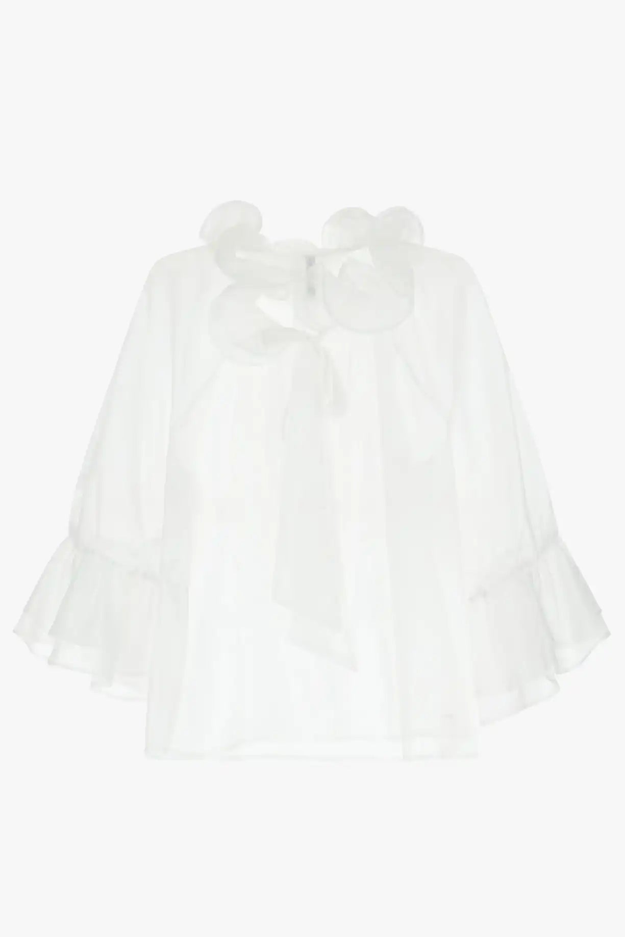 Chemise Imperial à volants Bianco