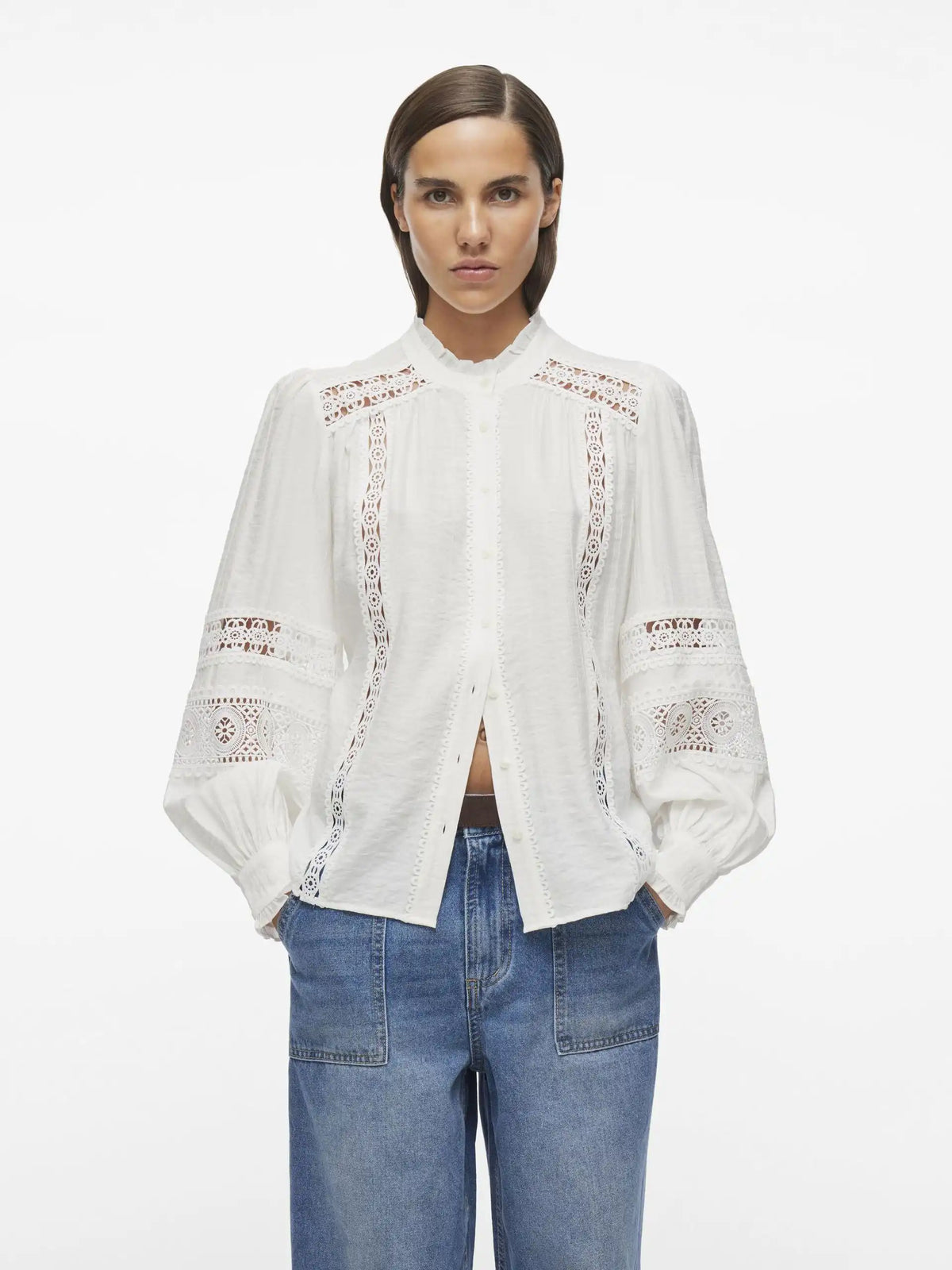 Chemise Rouge by Vila Rouhariet Cloud Dancer