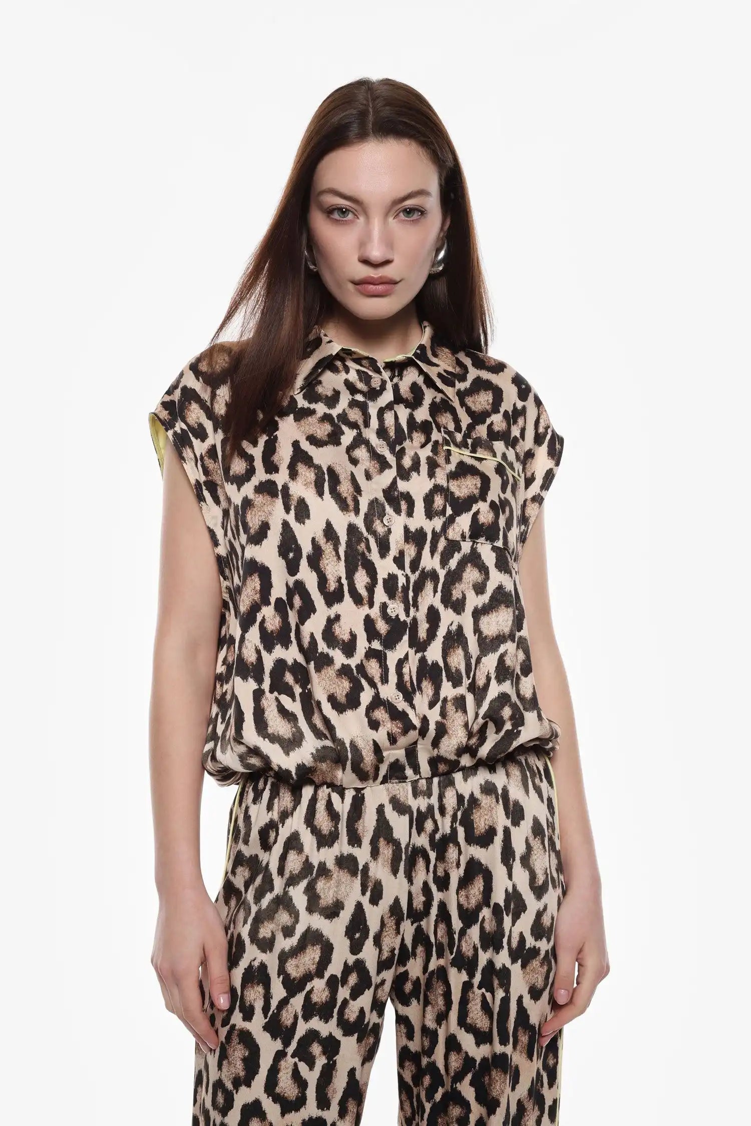 Chemise Imperial léopard Beige/Nero