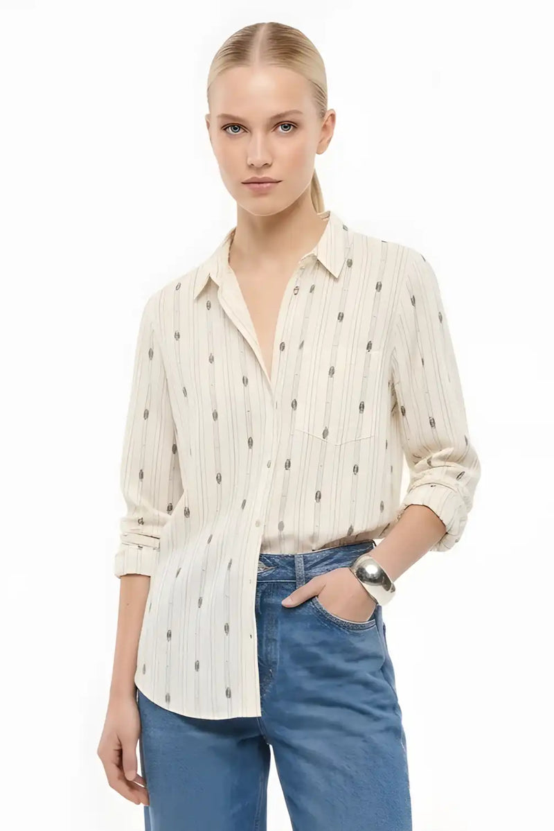 Chemise Imperial à rayures Panna/Nero