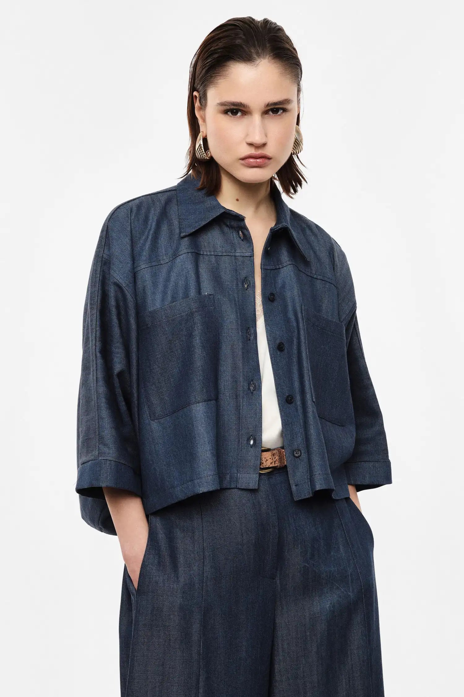 Chemise courte Imperial Blu Denim