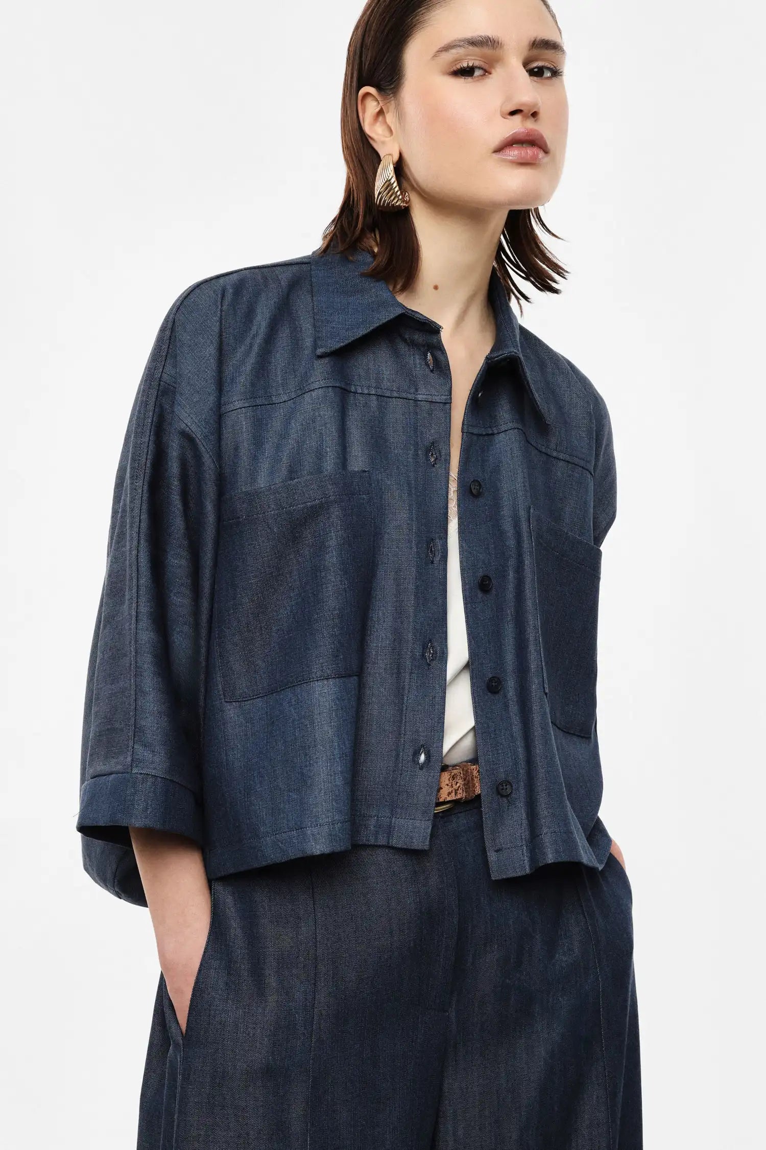 Chemise courte Imperial Blu Denim