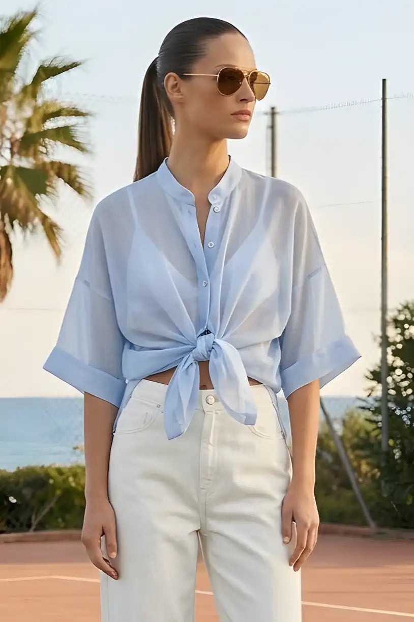 Chemise Légère Dixie Celeste