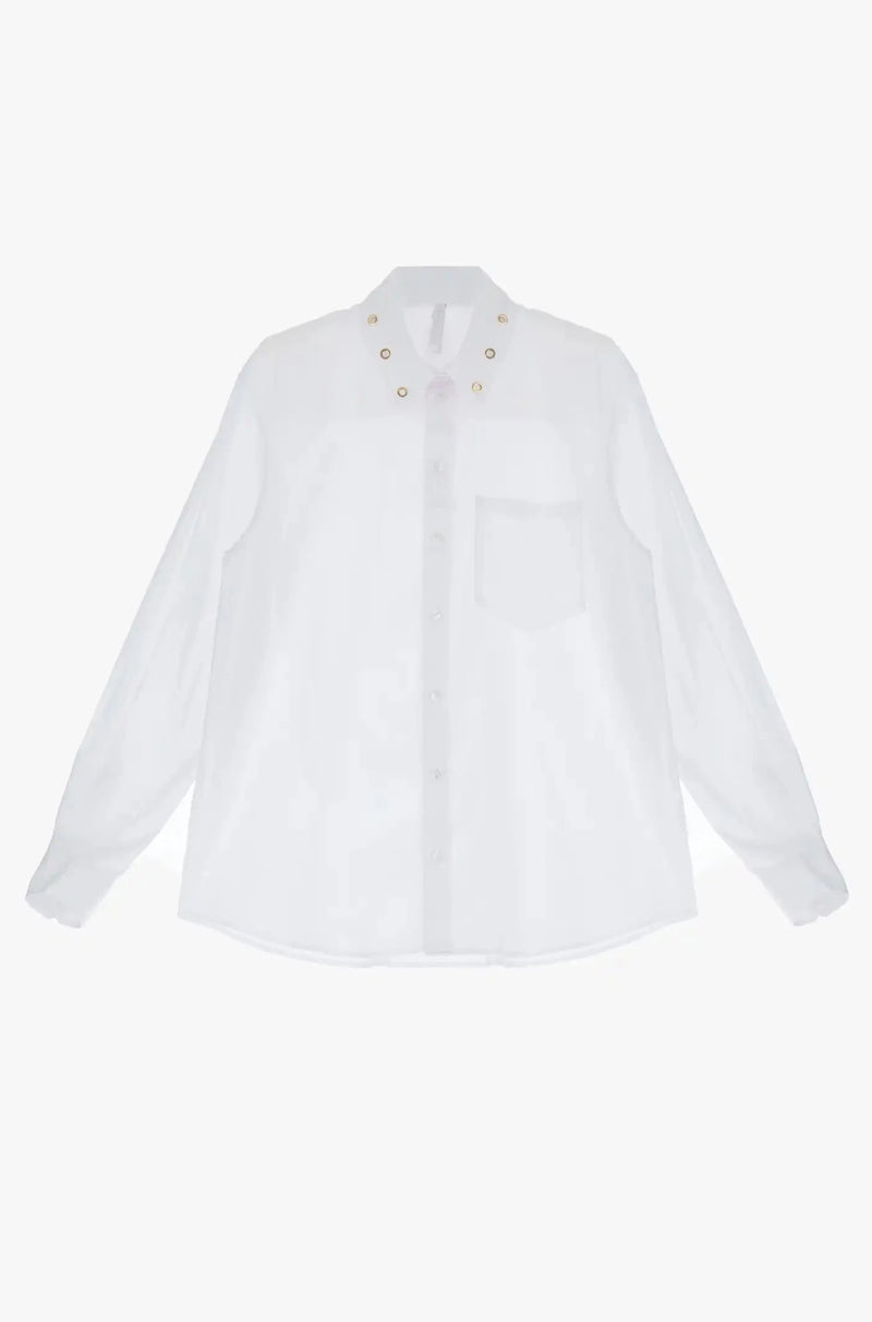 Chemise Imperial finitions oeillets Bianco