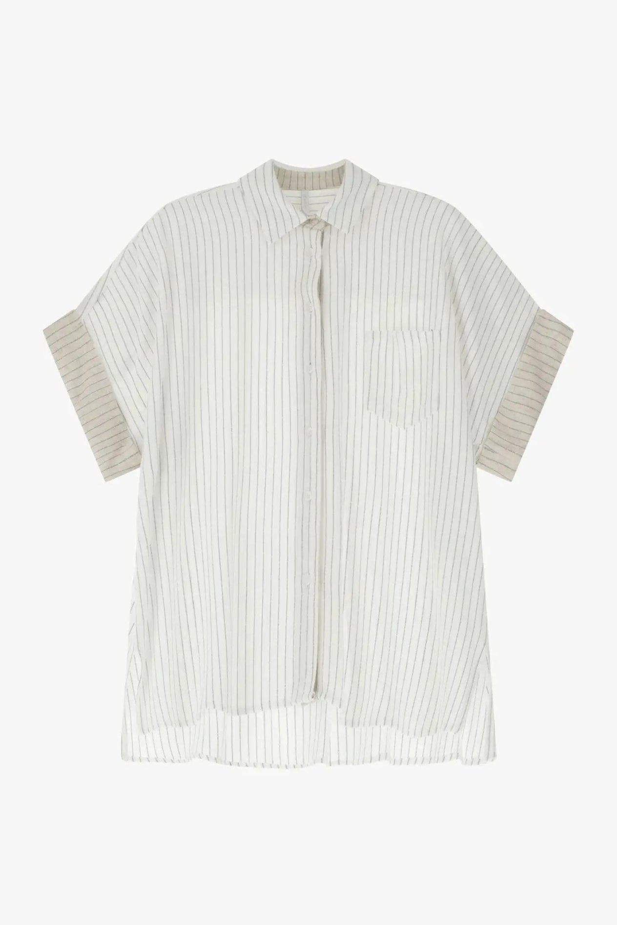 Chemise Imperial à rayures en lin Panna