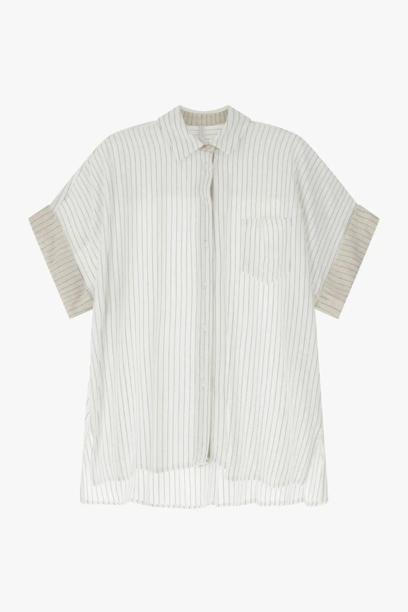 Chemise Imperial à rayures en lin Panna