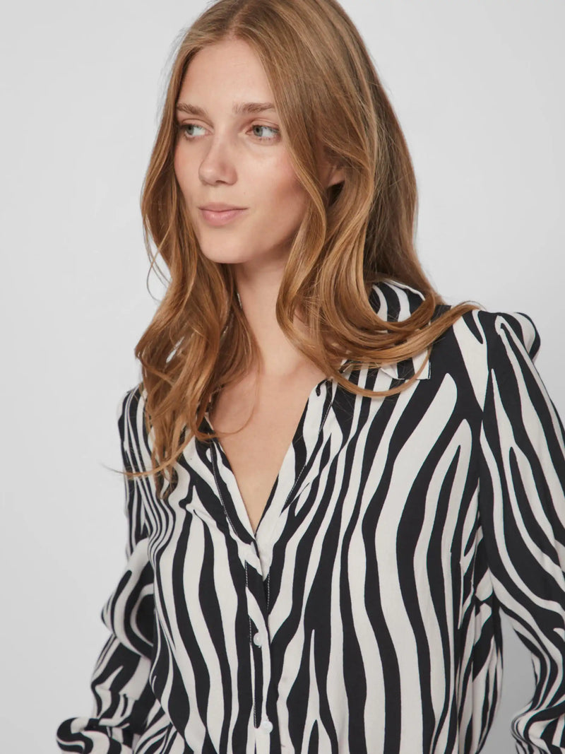Chemise zèbre Vila Vifini Black