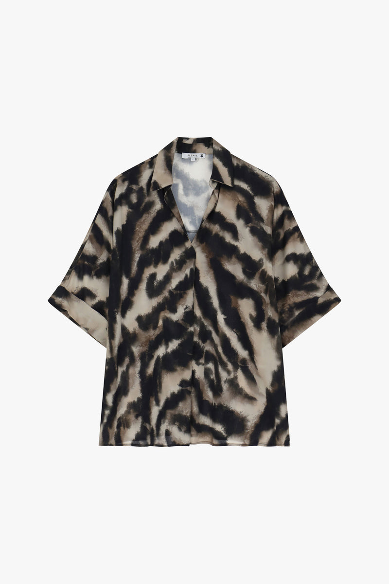 chemisier Please manches kimono zebre