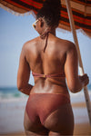 Culotte de maillot de bain La Nouvelle Georgia Beach Toffee Lurex
