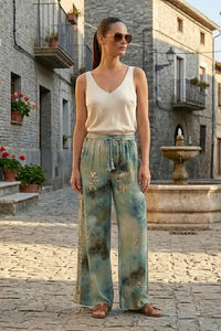 Pantalon large tie and dye Dixie Salvia