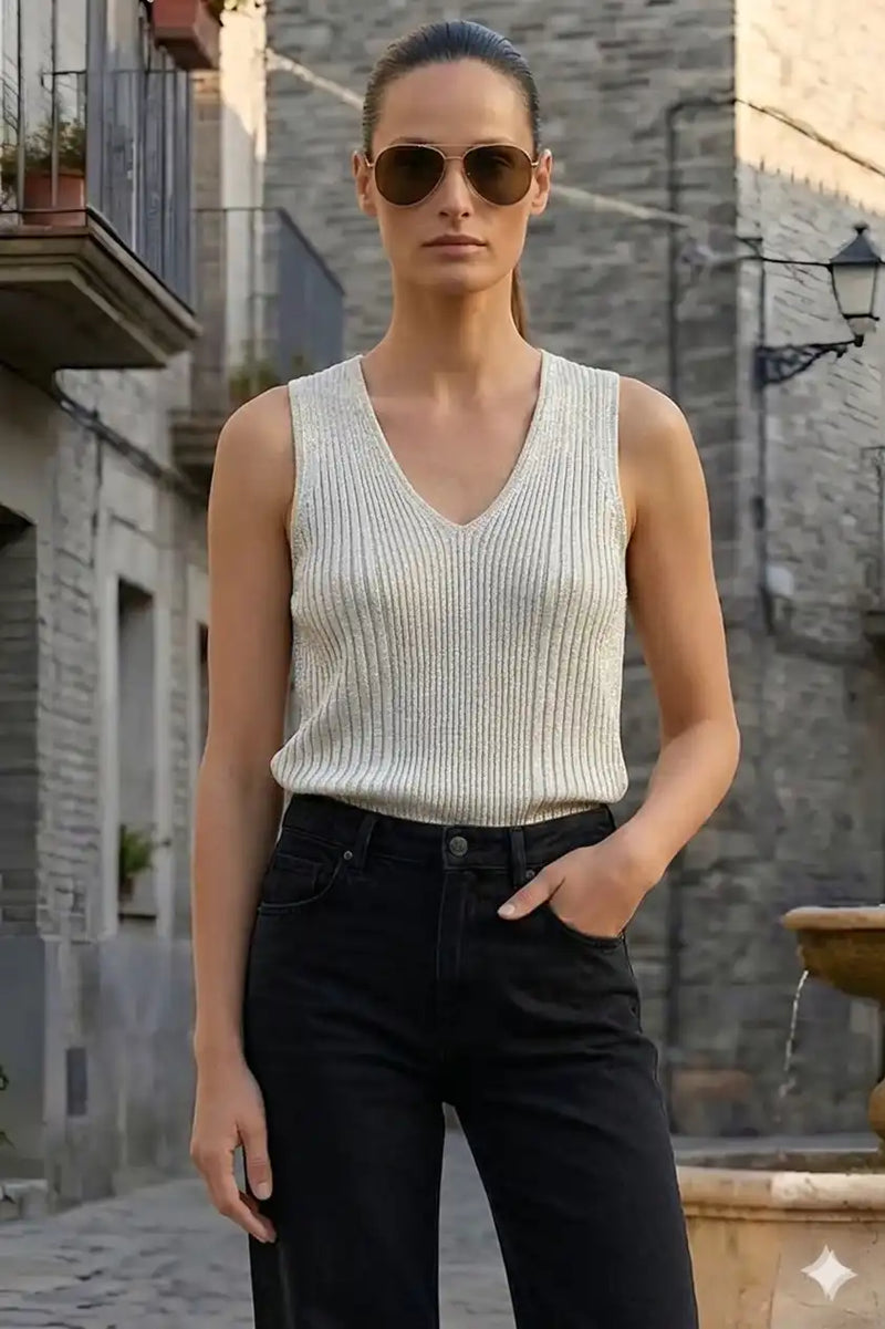 Débardeur en maille Dixie Oro chiaro