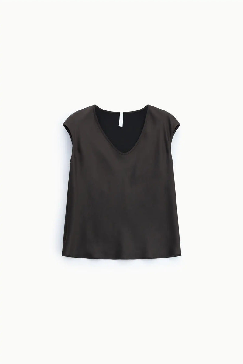Débardeur Imperial Satin Dark Coffee