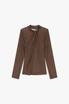 Top col drape Dixie manches longues Moro