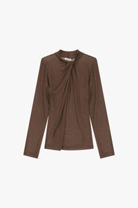 Top col drape Dixie manches longues Moro