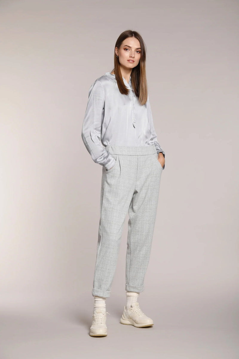Chino Mason's Easy Jogger Prince de galles Gris clair