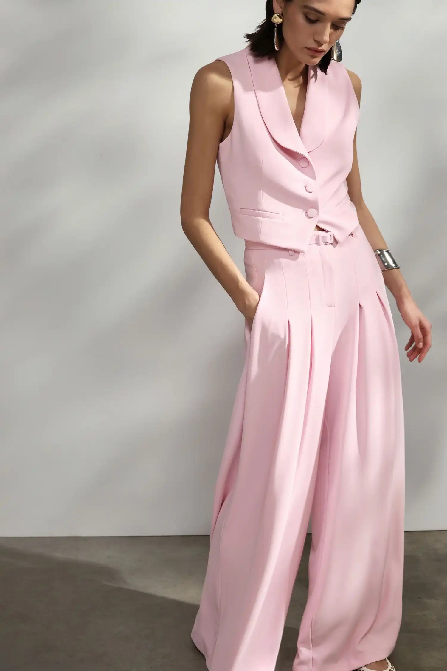 Gilet Imperial boutonné Rosa Confetto