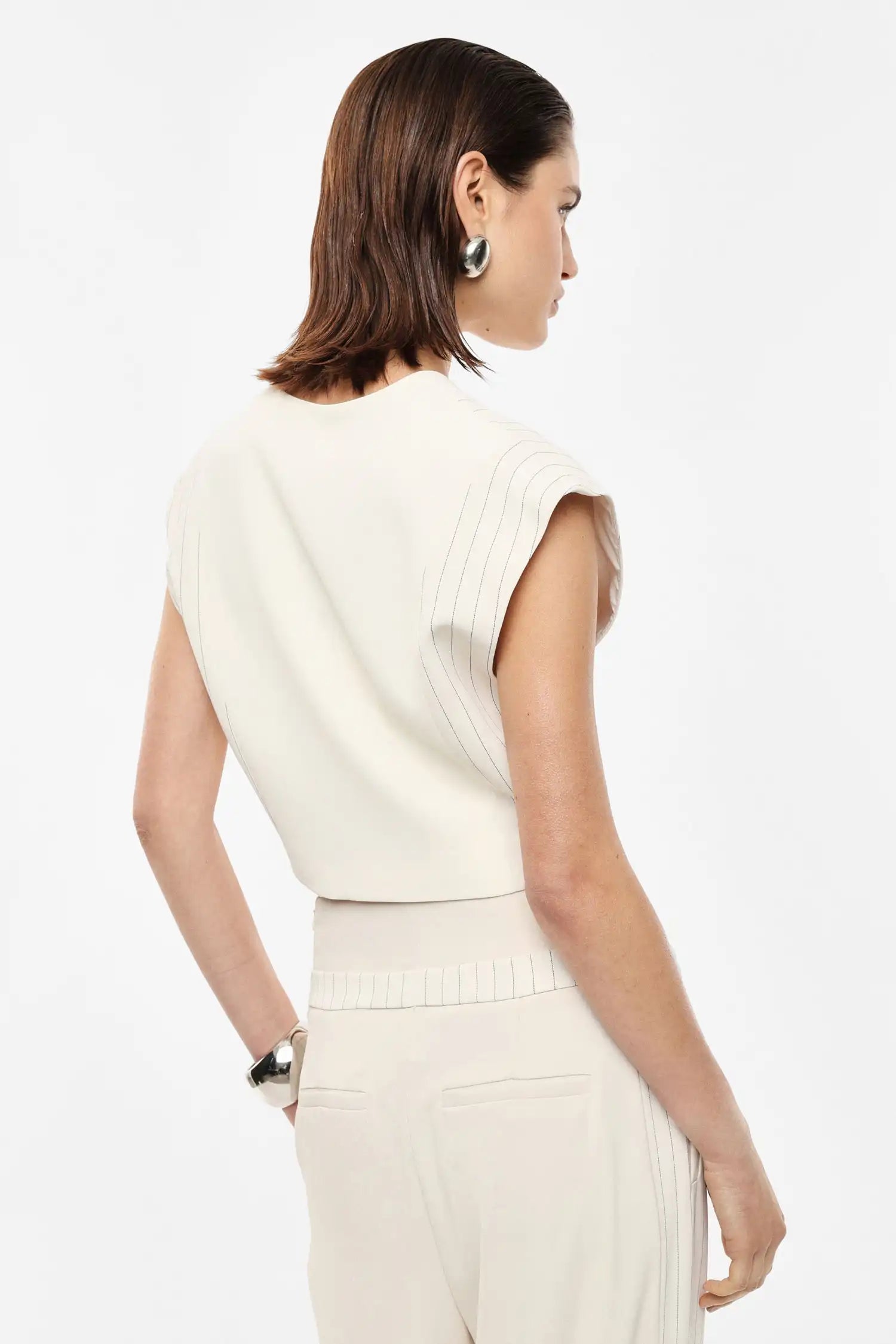 Gilet sans manche rayé Imperial Panna