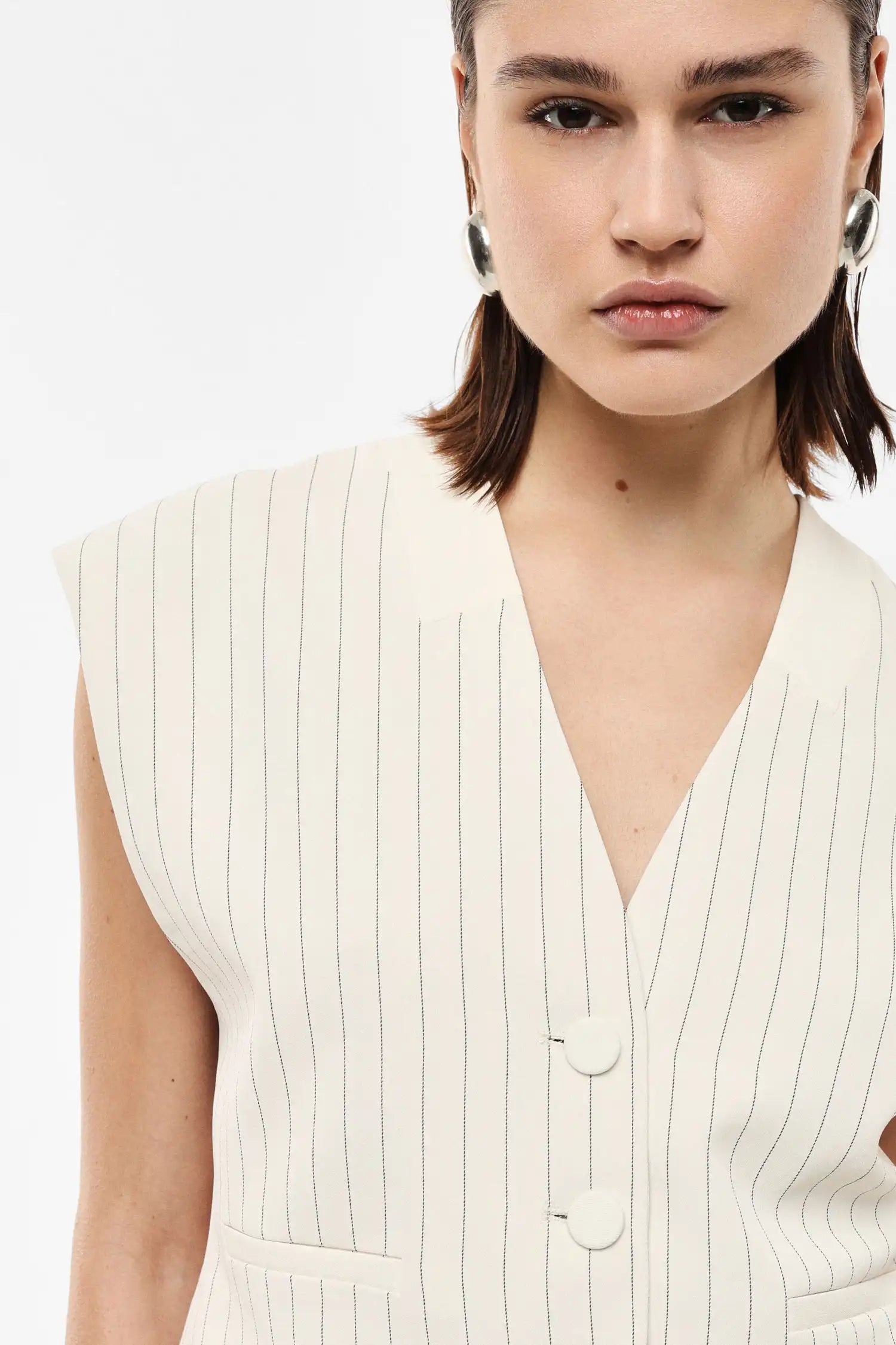 Gilet sans manche rayé Imperial Panna