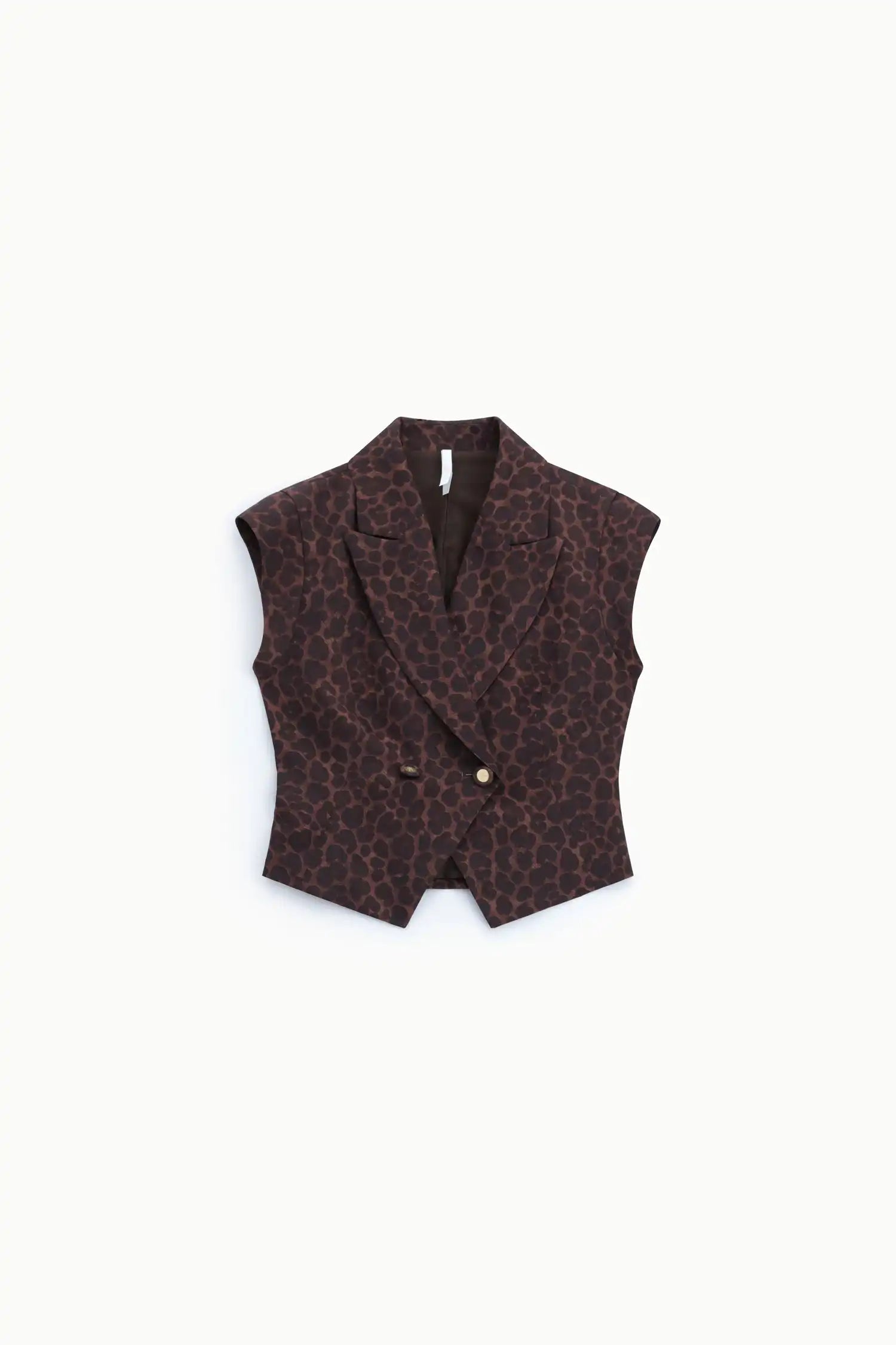 Gilet Imperial tailleur croisé Léopard Moro