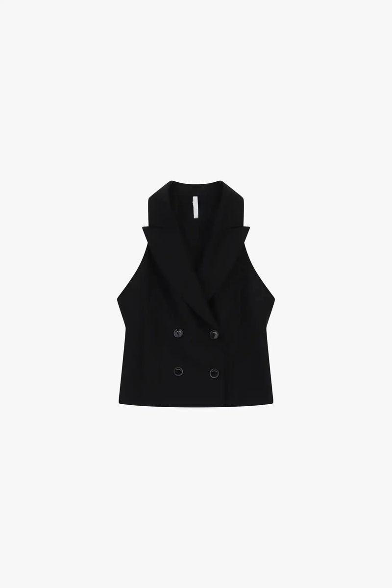 Gilet Imperial tailleur croisé Nero