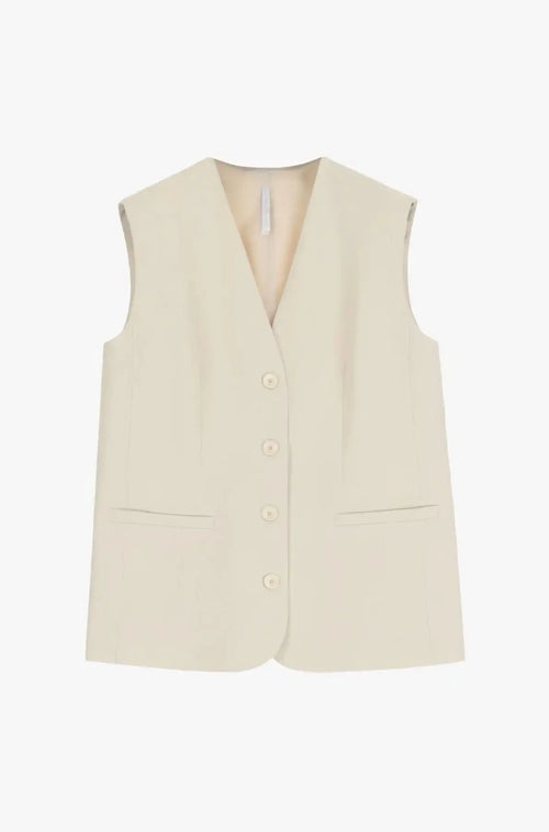 Gilet long Imperial boutonné Burro