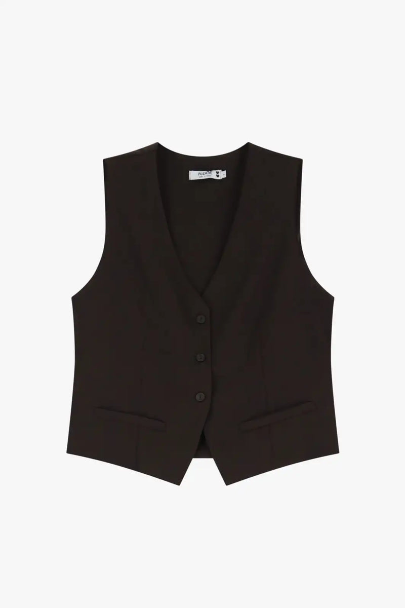 Gilet Please court Cioccolato