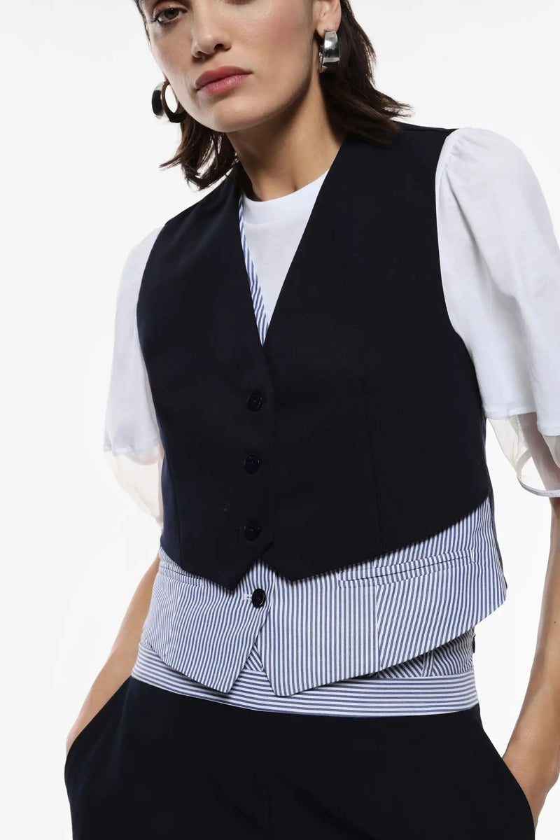 Gilet Imperial rayures Midnight Blue