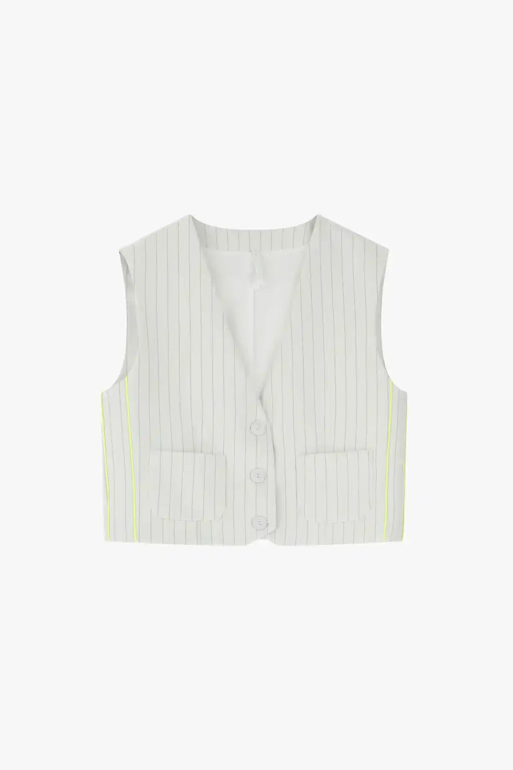 Gilet Imperial à rayures et bandes jaunes fluo Panna